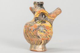 2nd/3rd Cent. Ancient Roman flute in painted terracotta with the head of an animal 
