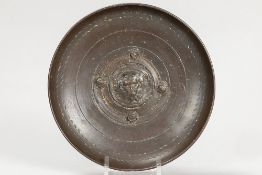 4th Cent. BC Ancient Great Greece, South Italian dish in black varnished earthenware with in the cen