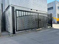 UNUSED 17FT BI-PARTING IRON GATE, MODERN DESIGN
