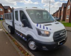 2020 FORD TRANSIT MK9 DOUBLE CAB TIPPER WITH CAGES >>--NO VAT ON HAMMER--<<