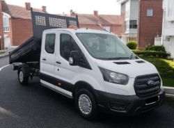 **(ONLY 129K MILEAGE)** 2019 FORD TRANSIT 350 CREW CAB TIPPER (LWB)