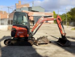 2016 KUBOTA U27-4 2.7T MINI EXCAVATOR / DIGGER 3,960 HOURS + 4 BUCKETS