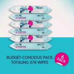 420× PACKS BIODEGRADABLE COTTON BABY PURE WATER WIPES SENSITIVE NEWBORN UNSCENTED