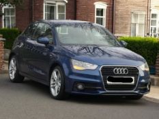 2012 AUDI A1 1.6 TDI S LINE (S/S) 3DR DIESEL MANUAL HATCHBACK BLUE >>--NO VAT ON HAMMER--<<