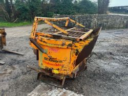HYDRAULIC DRIVEN CONCRETE PAN MIXER – TWIN ROTOR – EXCAVATOR / LOADALL COMPATIBLE