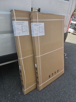 PAIR OF OVER BATH SPACE SAVER SHOWER SCREENS