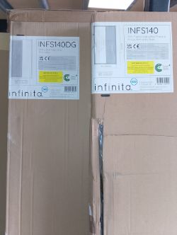 INFINITA SEMI FRAMED SLIDING DOOR FRAME AND FIXINGS SLIDING DOOR GLASS 2 PARTS