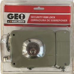 97X GEO BLACK & DECKER SECURIITY RIM LOCK DEADBOLT RH 244 GREY