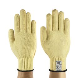 JOB LOT OF 70 PAIRS ANSELL 70-225 NEPTUNE CUT & HEAT RESISTANT GLOVES, YELLOW