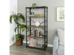 1 X WAYFAIR ANGLE IRON URBAN INDUSTRIAL BOOKSHELF/SHELVING DRIFTWOOD RRP £300