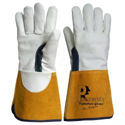 JOBLOT OF 60 PAIRS GLOVES PRED6 SIG TIG GAUNTLET GOLD/WHT 12
