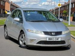 2010 HONDA CIVIC SI I-VTEC 1339CC PETROL MANUAL HATCHBACK SILVER >>--NO VAT ON HAMMER--<<