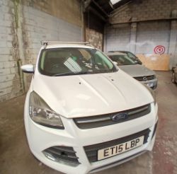 2015 FORD KUGA ZETEC TDCI – 2.0 DIESEL – MANUAL – WHITE – SUV - NO VAT ON HAMMER