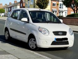 **(ONLY 100K MILEAGE)** 2009 KIA PICANTO 1 1.0 PETROL MANUAL HATCHBACK WHITE>>--NO VAT ON HAMMER--<<