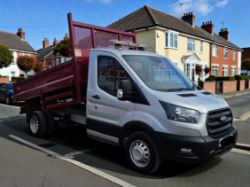 **(ONLY 34K MILEAGE)** 2023 FORD TRANSIT 350 LEADER ECOBLUE 1996CC DIESEL MANUAL CHASSIS CAB SILVER