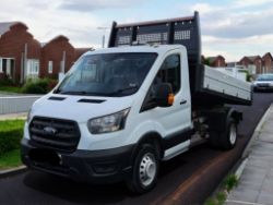 **(ONLY 46K MILEAGE)** 2020 ON 70 PLATE FORD TRANSIT 350 LEADER 130BHP TDCI LWB TRW TIPPER PICK UP