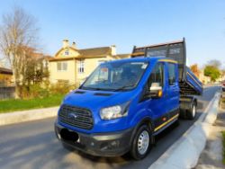 **(ONLY 76K MILEAGE)** 2018 FORD TRANSIT 350 LWB CREWCAB TIPPER >>--NO VAT ON HAMMER--<<