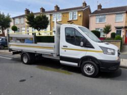 **(ONLY 53K MILEAGE)** 2023 FORD TRANSIT 350 LEADER L3H1LWB DROPSIDE PICKUP WHITE