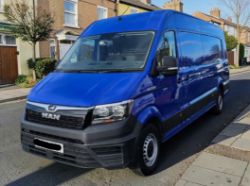 **(ONLY 67K MILEAGE)** 2020 MAN TGE 3.100 L4H3 1968CC DIESEL MANUAL PANEL VAN IN BLUE