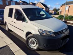 2011 VOLKSWAGEN CADDY MAXI C20 KOMBI TDI 140 1968CC MANUAL DIESEL WHITE >>--NO VAT ON HAMMER--<<
