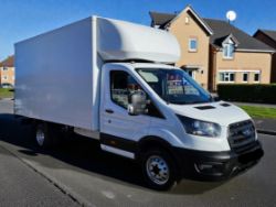 **(ONLY 94K MILEAGE)** 2023 FORD TRANSIT 350 LEADER ECOBLUE MANUAL DIESEL LWB CHASSIS CAB WHITE