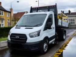**(ONLY 54K MILEAGE)** 2021 (21 PLATE) FORD TRANSIT 350 LEADER TDCI 130BHP RWD DIESEL TIPPER