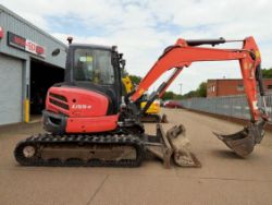 2018 KUBOTA U55-4 5.5T MINI EXCAVATOR / DIGGER – 4,366 HOURS