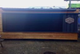 20FT X 8FT STREET FOOD SHIPPING CONTAINER – ROLLER SHUTTER WINDOW OPENING