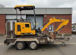 2018 JCB 15C-1 MINI EXCAVATOR / DIGGER WITH TRAILER