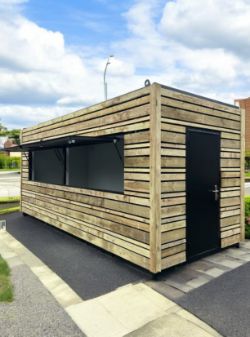 20FT X 8FT KIOSK SHIPPING CONTAINER – STREET FOOD / COFFEE / EVENTS