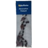 24X RUFFLETTE ELENA GLASS BEAD BURGANDY TIE BACK