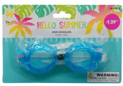 100 UNITS OF AQUATIC ANIMAL KIDS SWIM GOOGLES ASSORTED STYLES