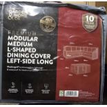 JOB LOT OF 4 PREMIUM L SHAPED DINING PATIO SET LEFT SIDE LONG COVER BLACK MASSIVE RE SALE POTENTIAL