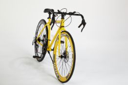 YELLOW STREET BIKE WITH 21 GREAR, BRAKE DISKS, KICK STAND, COOL THIN TYRES