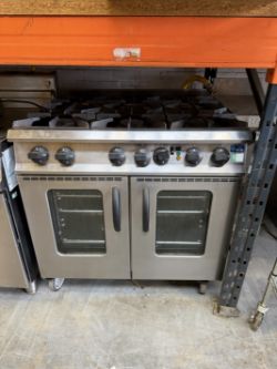 MOORWOOD VULCAN 6 BURNER OVEN RANGE WITH FAN ASSISTED OVEN