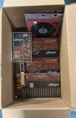 MIX OF HOUSEHOLD SHOWROOM ITEMS IN A BOX - ALL IN RETAIL PACKAGING