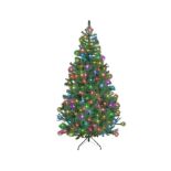 JOB LOT OF 10 SHATCHI PREMIUM PRE LIT CHRISTMAS TREE ALASKAN PINE GREEN 5FT MULTICOLOURED