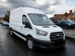 **(ONLY 79K MILEAGE)** 2021 FORD TRANSIT 350 LEADER 130BHP RWD L3 H3 LWB >-NO VAT ON HAMMER-<