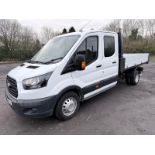 **(ONLY 90K MILEAGE)** 2019 (19) FORD TRANSIT 350 CREW CAB TIPPER – 130 BHP
