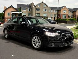 2012 AUDI A6 SE TDI 2.0 DIESEL MANUAL SALOON IN BLACK >>--NO VAT ON HAMMER--<<