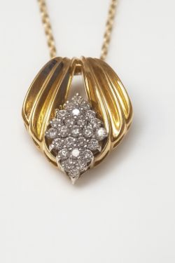 PRELOVED 0.50CT DIAMOND PENDANT 14CT YELLOW GOLD