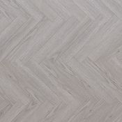 12 X PACKS (30.84M2) PREMIUM 8MM HERRINGBONE LAMINATE FLOORING SILVER GREY OAK RRP £1,000