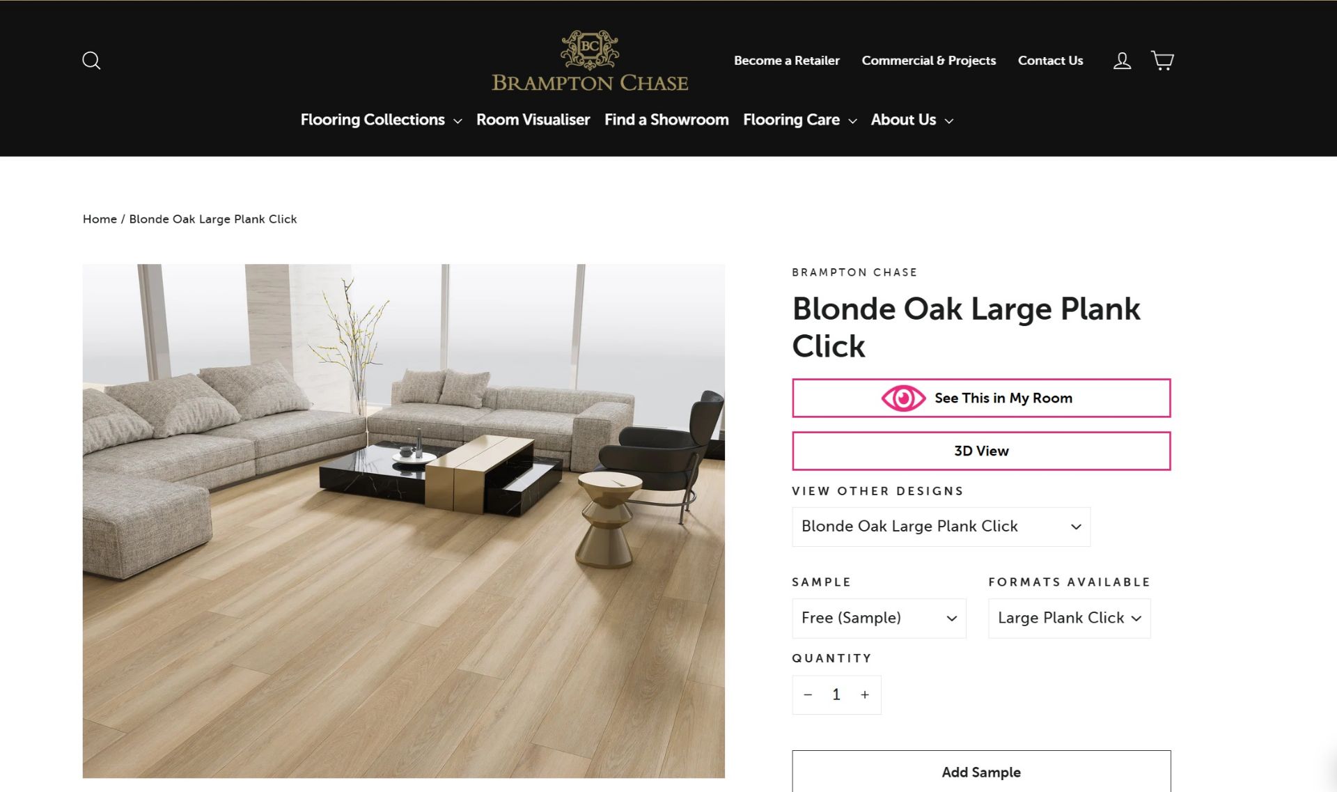 70 X PACKS (119.7M2) BRAMPTON CHASE LUXURY LVT RIGID CORE CLICK BLONDE OAK LARGE PLANK RRP £5,600 - Image 4 of 5