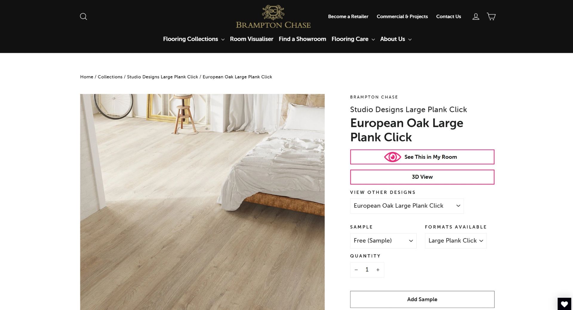 10 X PACKS (17.1M2) BRAMPTON CHASE LUXURY LVT RIGID CORE CLICK EUROPEAN OAK LARGE PLANK RRP £800 - Image 5 of 6