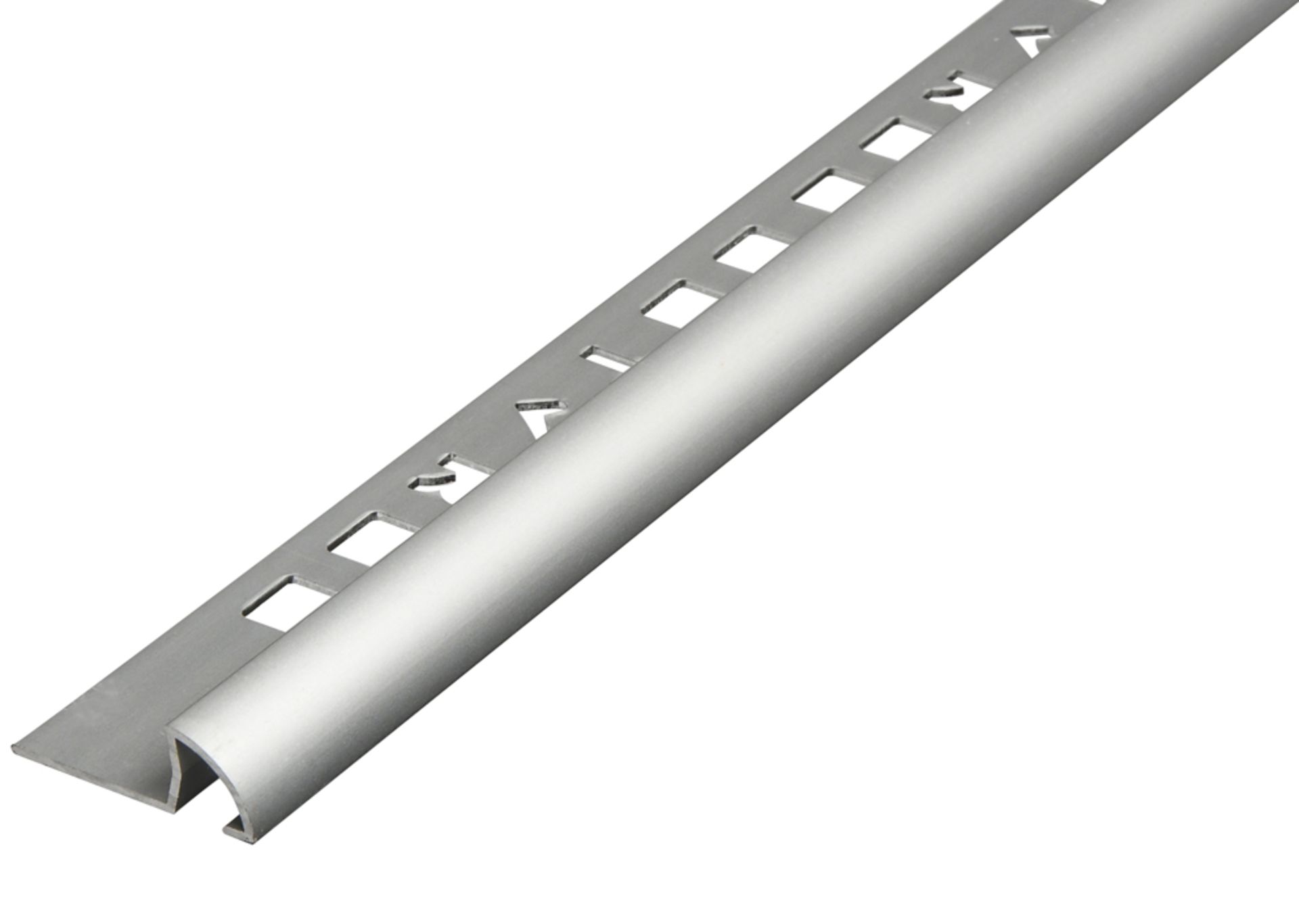 400 X 8MM MATT SILVER ROUND TILE TRIM LENGTH 2.44M - Image 2 of 2