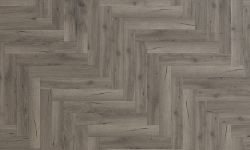 12 X PACKS (30.84M2) PREMIUM 8MM HERRINGBONE LAMINATE FLOORING DARK GREY OAK RRP £1,000