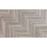 48 X PACKS (123.36M2) PREMIUM 8MM HERRINGBONE LAMINATE FLOORING LIGHT GREY OAK RRP £4,000