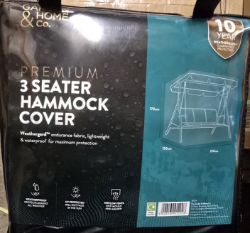 JOB LOT OF 4 PREMIUM 3 SEATER HAMMOCK FURNITURE COVER BLACK MASSIVE RE SALE POTENTIAL