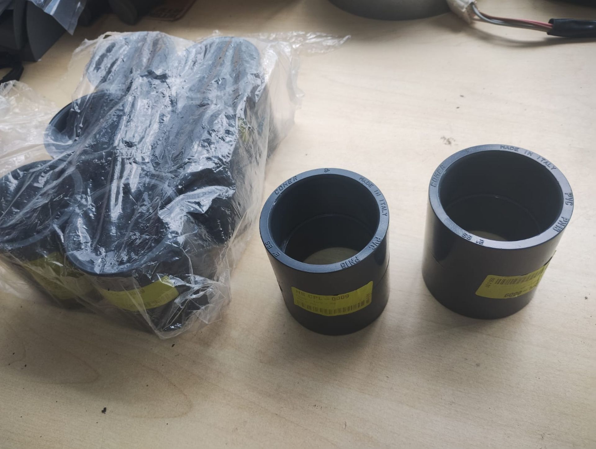 COMER - 2" EQUAL COUPLER - PVC - GREY- HS CPL-0009 - JOBLOT OF 8