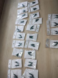 MALACHITE CRYSTAL CHIP SS HANGING EARRING SETS - JOBLOT OF 24- BRAND NEW